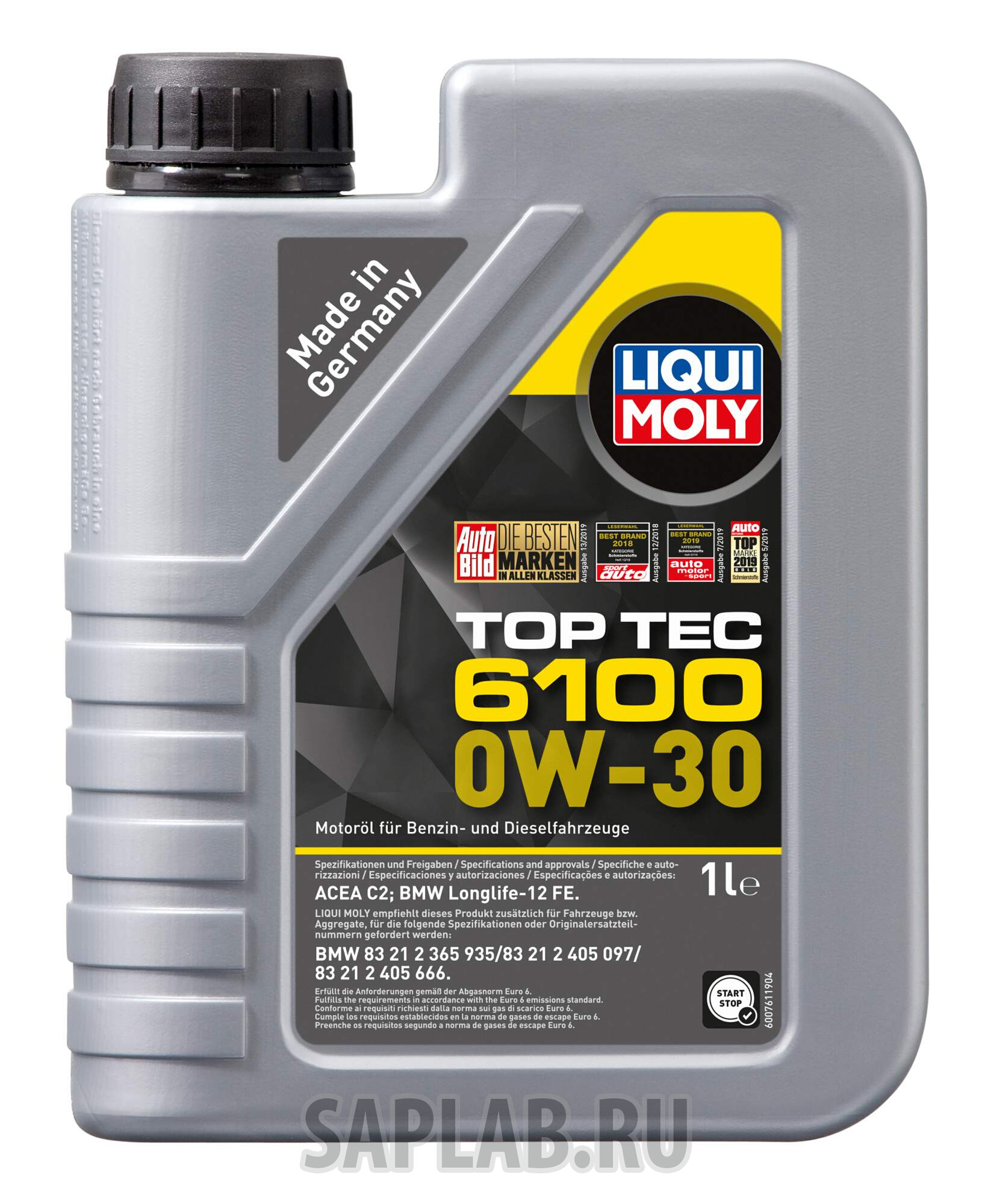 Купить LIQUI MOLY 20777 Масло моторное Liqui moly Top Tec 6100 0W-30 1л