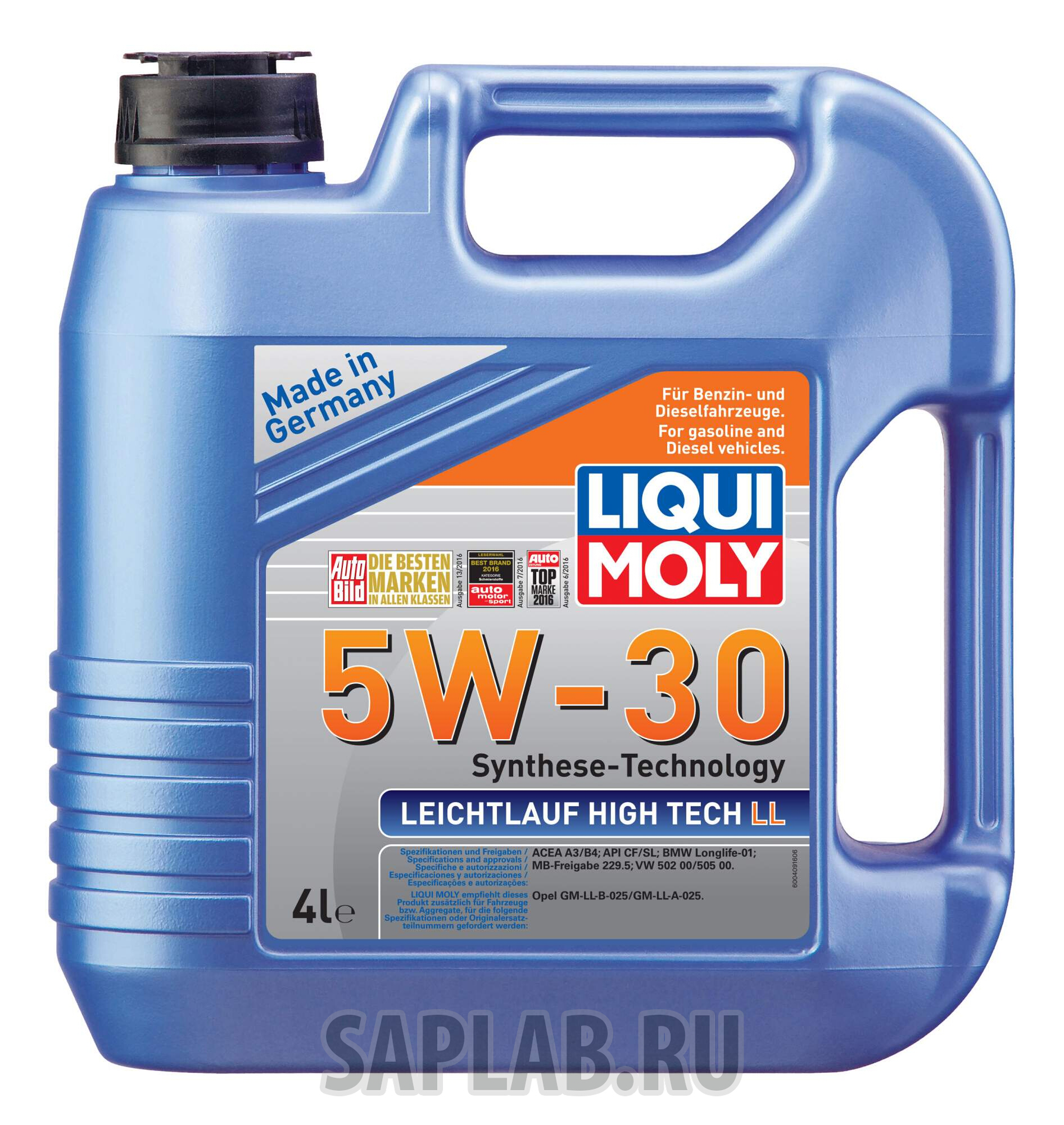 Купить LIQUI MOLY 39006 Моторное масло Liqui moly Leichtlauf High Tech LL 5W-30 4л