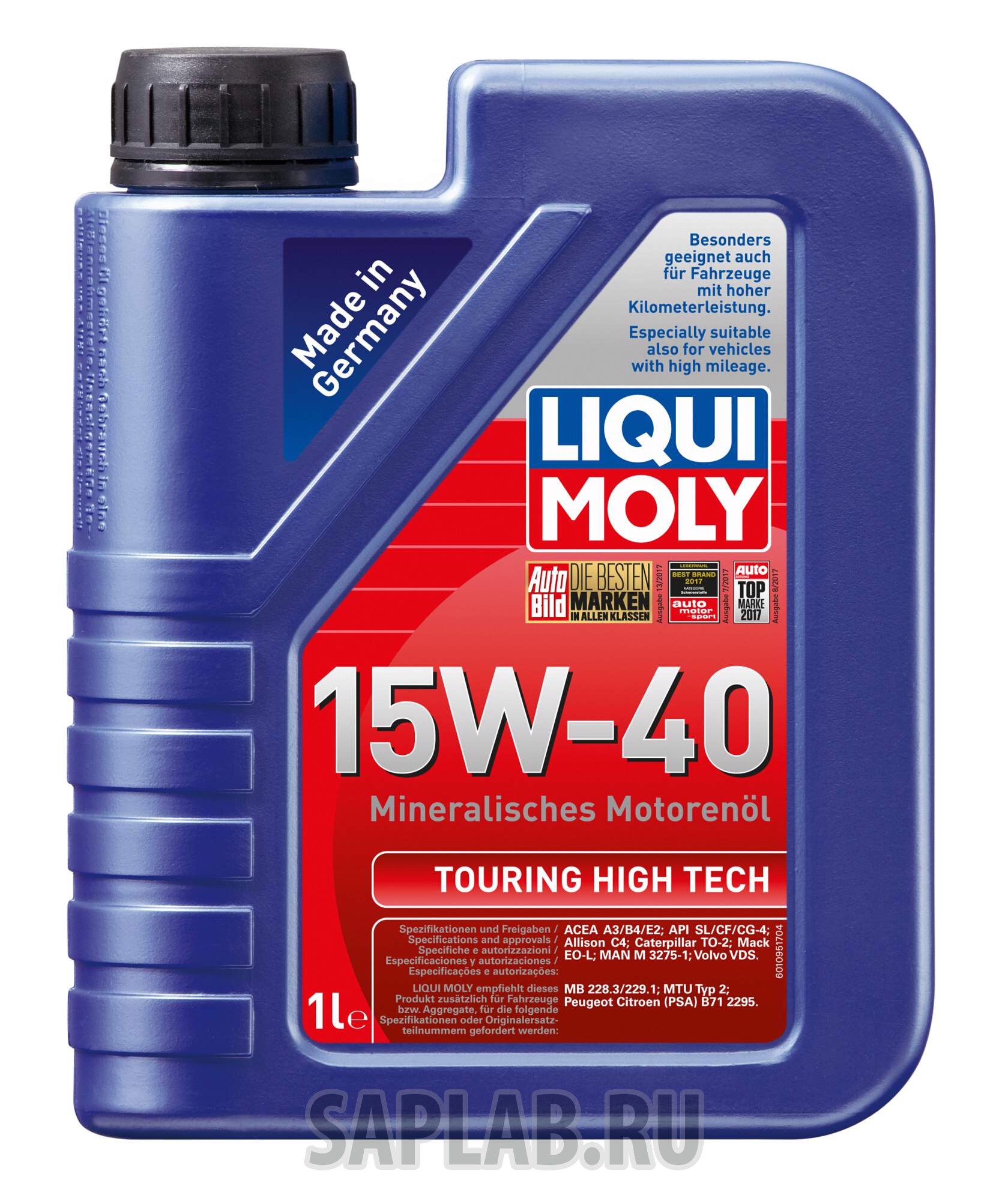 Купить LIQUI MOLY 8905 Масло моторное Liqui moly Touring High Tech 15W-40 1л