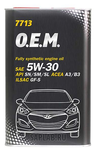 Купить MANNOL 4056 Моторное масло Mannol 7713 O.E.M. 5W-30 1л