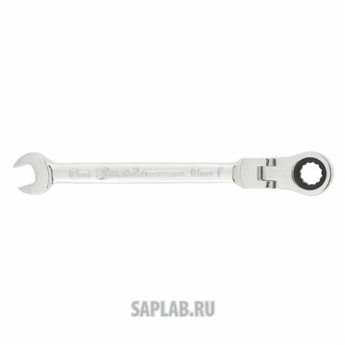 Купить MATRIX 14862 Ключ комбинированный трещоточный, 10мм, CrV, шарнирный, зерк.хром// MATRIX PROFESSIONAL