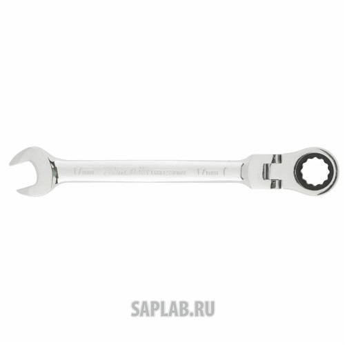 Купить MATRIX 14869 Ключ комбинированный трещоточный, 17мм, CrV, шарнирный, зерк.хром// MATRIX PROFESSIONAL