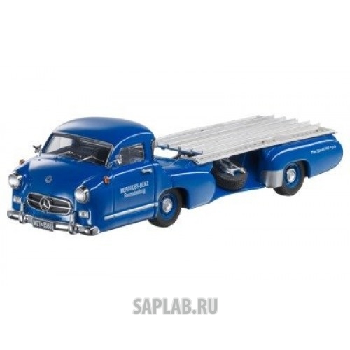 Купить MERCEDES B66040569 Модель Mercedes-Benz Race car transporter, 1955, Blue, Scale 1:43