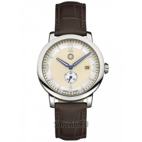 Купить MERCEDES B66041924 Мужские наручные часы Mercedes-Benz Men's Watch, Classic Steel Mark 2 Silver / Beige / Brown, артикул B66041924