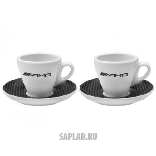 Купить MERCEDES B66952750 Набор из двух фарфоровых чашек для эспрессо Mercedes-Benz Espresso cups, set of 2, AMG, артикул B66952750