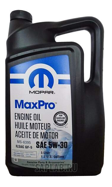 Купить MOPAR 68218921AС Моторное масло Mopar MaxPro 5W-30 5л