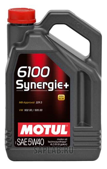 Купить MOTUL 106020 Моторное масло Motul 6100 Synergie + 5w-40 4л