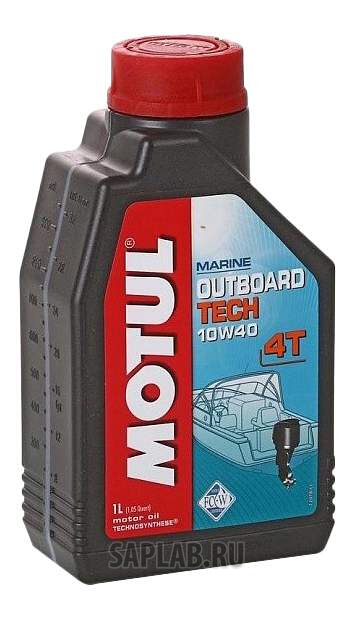 Купить MOTUL 106397 Моторное масло Motul Outboard Tech 4T 10W-40 1л