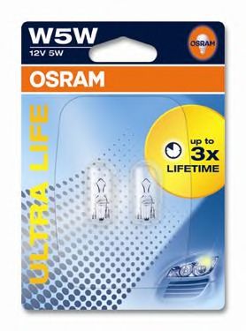 Купить OSRAM 2825ULT02B Лампа автомобильная 2825ULT-02B5W12VW2.1X9.5D10XBL24MOSOSRAM