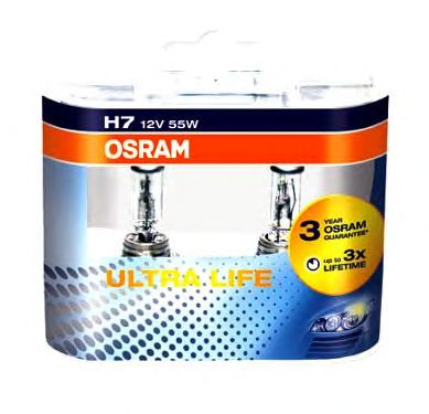 Купить OSRAM 64210ULTHCB OSRAM H7 Ultra Life 12V 55W, 2шт., 64210ULT- HCB