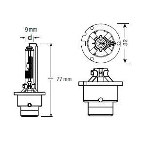Купить OSRAM 66250CBI Лампа автомобильная 66250CBI 35W P32D-3 4X1 1A OSRAM