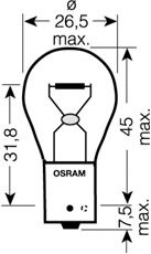Купить OSRAM 750702B OSRAM PY21W Original 12V 21W, 2шт., 7507-02B