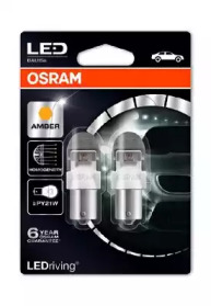 Купить OSRAM 7557YE02B OSRAM LED Premium Amber PY21W 12V 2.0W, 2шт, 7557YE-02B