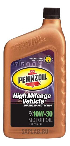 Купить PENNZOIL 550022812 Моторное масло Pennzoil High Mileage Vehicle SAE 10W-30 0,946л