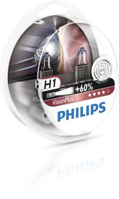 Купить PHILIPS 12258VPS2 Лампа для автомобильных фар VisionPlus H1/12 В/55 Вт