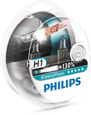 Купить PHILIPS 12258XVS2 Лампа для автомобильных фар X-tremeVision H1/12 В/55 Вт