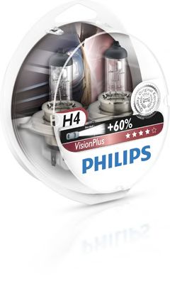 Купить PHILIPS 12342VPS2 Лампа для автомобильных фар VisionPlus H4/12 В/60/55 Вт