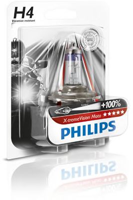 Купить PHILIPS 12342XVBW Лампы головного освещения для мотоциклов X-tremeVision Moto H4/12 В/60/55 Вт