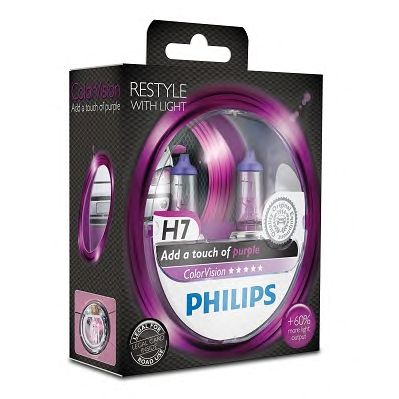 Купить PHILIPS 12972CVPPS2 Лампа для автомобильных фар, фиолетовый ColorVision H7/12 В/55 Вт