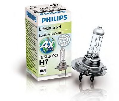 Купить PHILIPS 12972LLECOC1 Лампа для автомобильных фар LongLife EcoVision H7/12 В/55 Вт