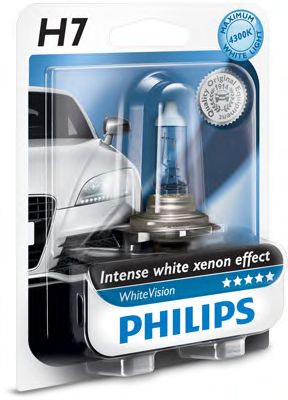 Купить PHILIPS 12972WHVB1 Лампа для автомобильных фар WhiteVision H7/12 В/55 Вт