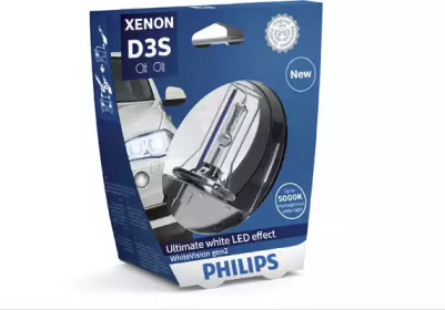 Купить PHILIPS 42403WHV2S1 PHILIPS D3S Xenon WhiteVision gen2 5000K 42V 35W, 1шт, 42403WHV2S1