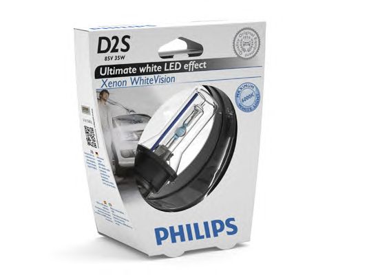 Купить PHILIPS 85122WHVS1 PHILIPS D2S Xenon White Vision 6000K 85V 35W, 1шт, 85122WHVS1