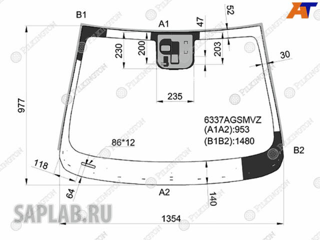 Купить PILKINGTON 6337AGSMVZ Автостекло WS6337GSMVZ на OPEL MOKKA/CHEVROLET TRAX 5D RANGER [ДД+VIN] (2012-) //EURO: 6337AGSMVZ ветровое стекло