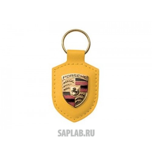 Купить Porsche WAP05009516 Брелок для ключей с гербом Porsche Crest Keyring, Yellow, артикул WAP05009516