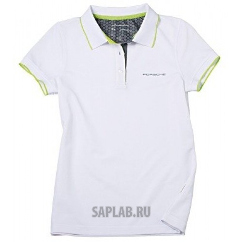 Купить Porsche WAP5410XS0G Женское поло Porsche Women’s Polo Shirt Sport, White-Green, артикул WAP5410XS0G