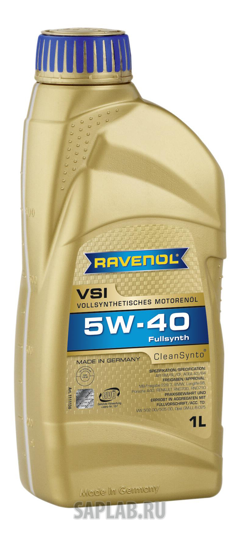 Купить RAVENOL 4014835723511 Моторное масло Ravenol VSI SAE 5W-40 1л