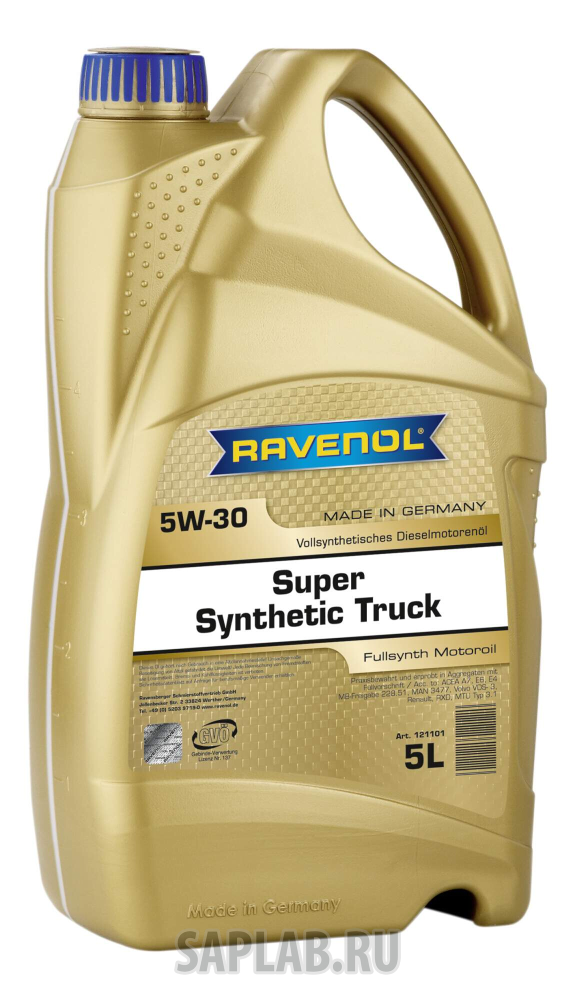 Купить RAVENOL 4014835767959 Моторное масло Ravenol Super Synthetic Truck SAE 5W30 5л