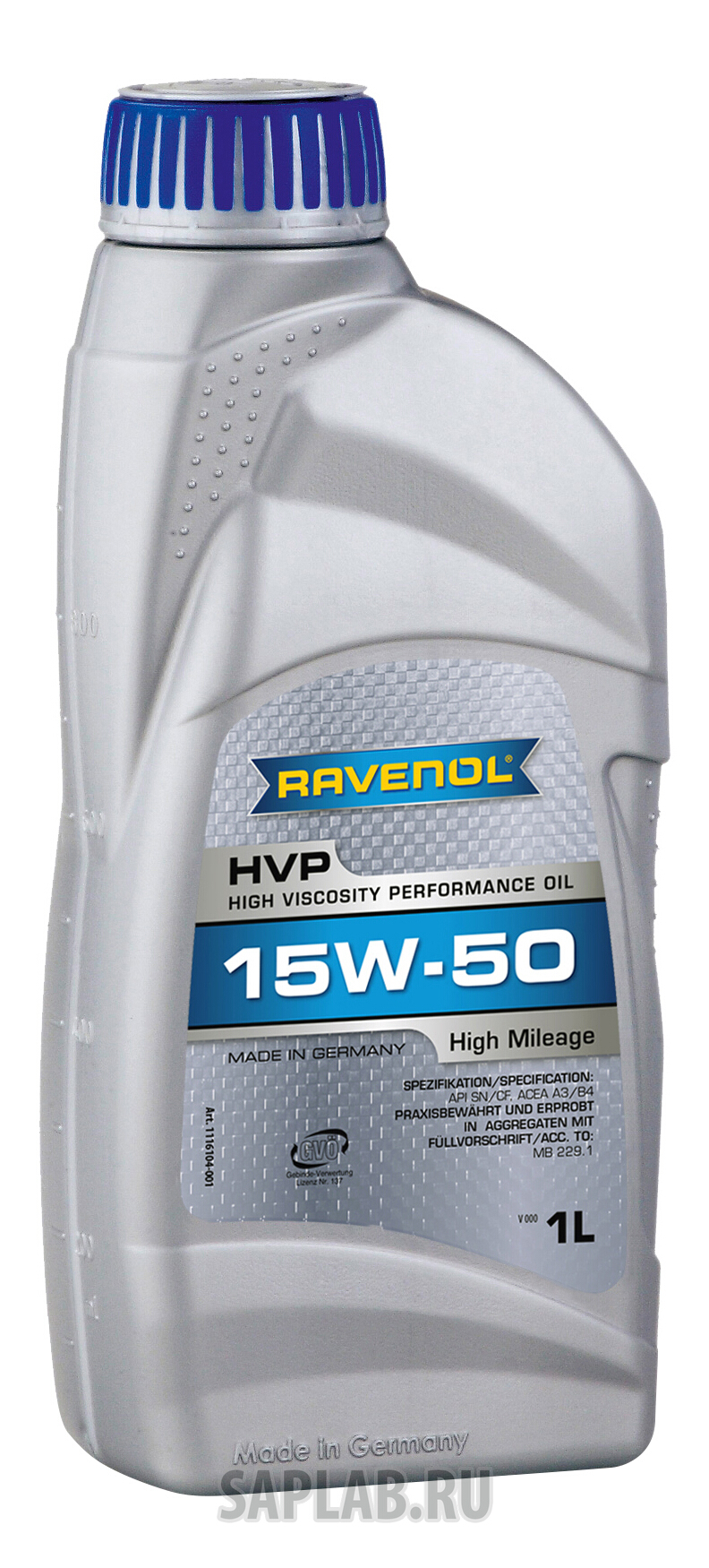 Купить RAVENOL 4014835803008 Моторное масло Ravenol HVP High Viscosity Perfor Oil SAE 15W-50 1л