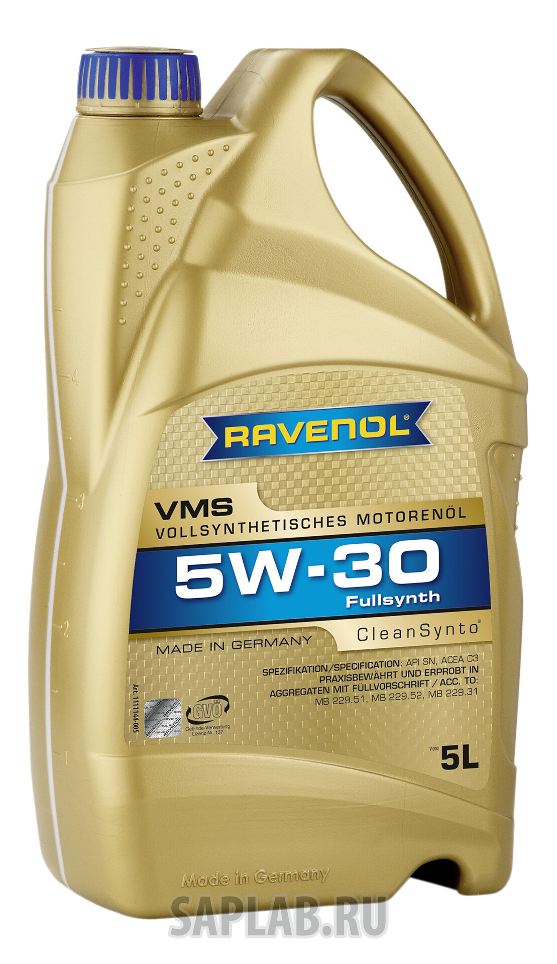 Купить RAVENOL 4014835840805 Моторное масло Ravenol VMS SAE 5W-30 5л