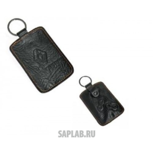 Купить RENAULT 7711546611 Чехол-брелок для ключ-карты автомобиля, кожа с прострочкой желтой нитью Renault, артикул 7711546611