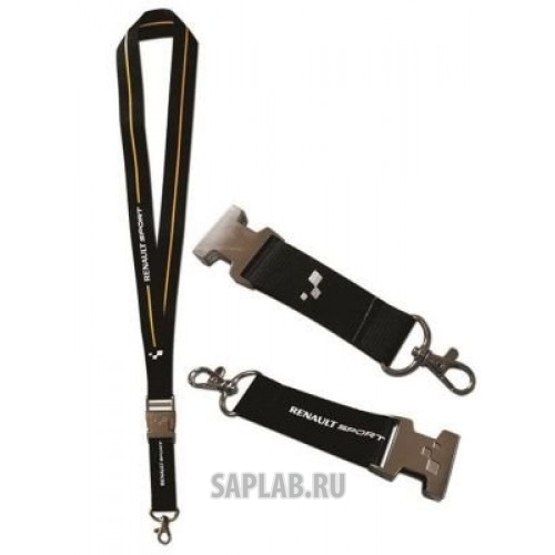 Купить RENAULT 7711576430 Шнурок на шею Renault Sport Lanyard, Black, артикул 7711576430