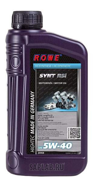 Купить ROWE 20068001003 Моторное масло Rowe Hightec Synt RSi 5W-40 1л