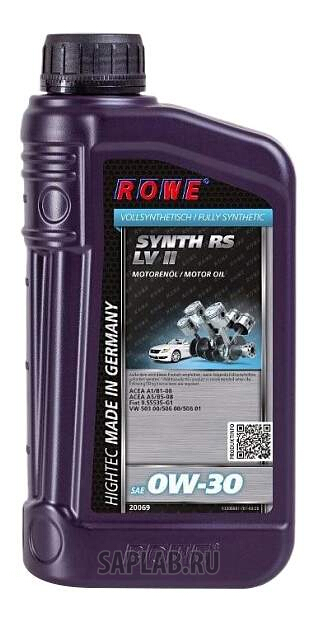 Купить ROWE 20069001003 Моторное масло Rowe Hightec Synt RS LV II 0W-30 1л