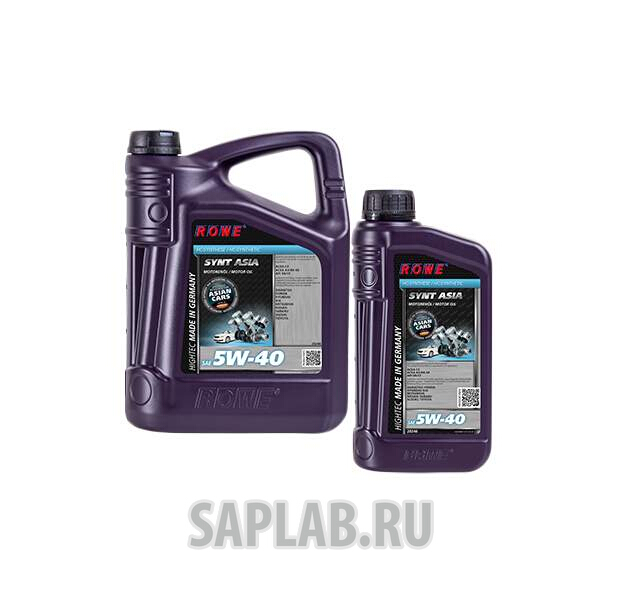 Купить ROWE 20246004103 Моторное масло Rowe Hightec Synt Asia 5W-40 4+1 л