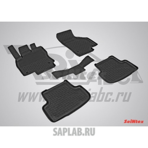 Купить SEINTEX SEINTEX84907 Коврики салона резиновые с бортиком для SKODA OCTAVIA A7 (2013-) (задние коврики с перемычкой)