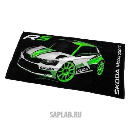 Купить Skoda 000084500H Банное полотенце Skoda Towel Motorsport, Size XL, Black/Green
