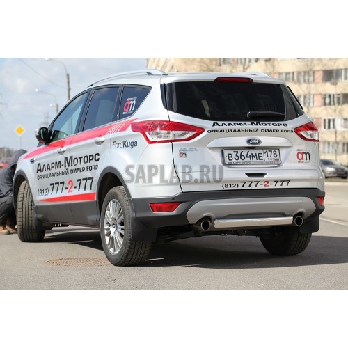 Купить SOUZ96 FKUG751738 Защита задняя овальная 75х42,Ford Kuga 2013-, FKUG.75.1738