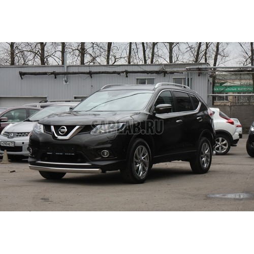 Купить SOUZ96 NXTR485268 Защита переднего бампера труба 75x42 овальная, Nissan X-Trail 2015-