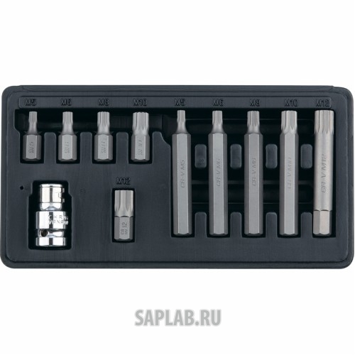 Купить STELS 11312 Набор бит SPLINE, хвостовик-шестигранник 1 1/2'', CrV,10 мм, 11 пред// STELS