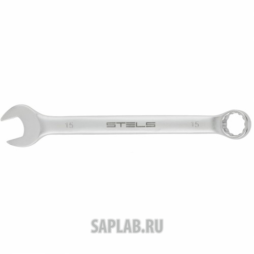 Купить STELS 15212 Ключ комбинированный, 15 мм, CrV, матовый хром// STELS
