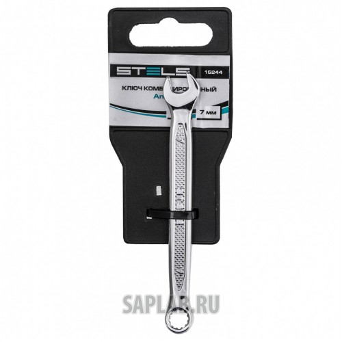 Купить STELS 15244 Ключ комбинированный, 7 мм, CrV, антислип Stels