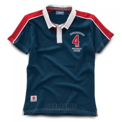 Купить SUZUKI 990F0FRL010XS Женская рубашка поло Suzuki Women’s Engineered 4 Life Rugby Shirt red, white and blue