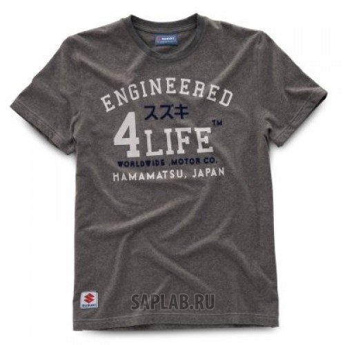 Купить SUZUKI 990F0FTS0200S Мужская футболка Suzuki Men’s Engineered 4 Life T-Shirt, Grey, артикул 990F0FTS0200S