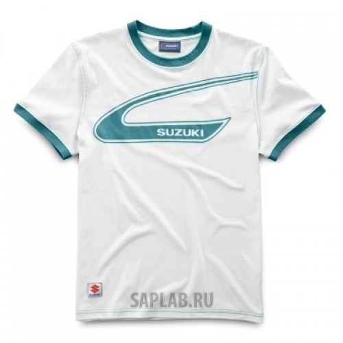 Купить SUZUKI 990F0HTS0300S Мужская футболка Suzuki TM250 Tank Design T-Shirt, White with green, артикул 990F0HTS0300S