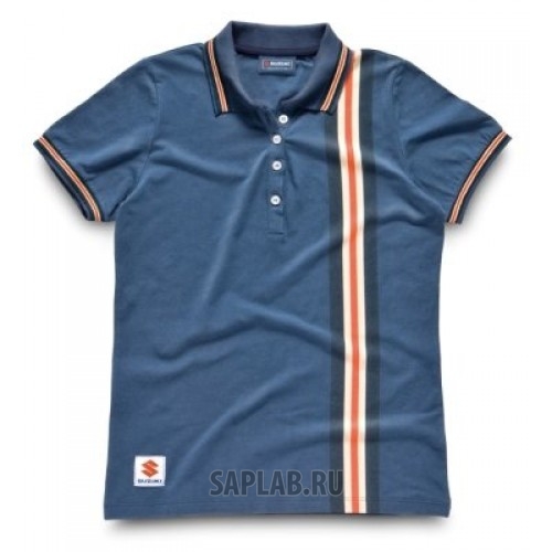 Купить SUZUKI 990F0STPL10XS Женская рубашка поло Suzuki Women’s Striped Casual Polo Shirt+ Dark Blue